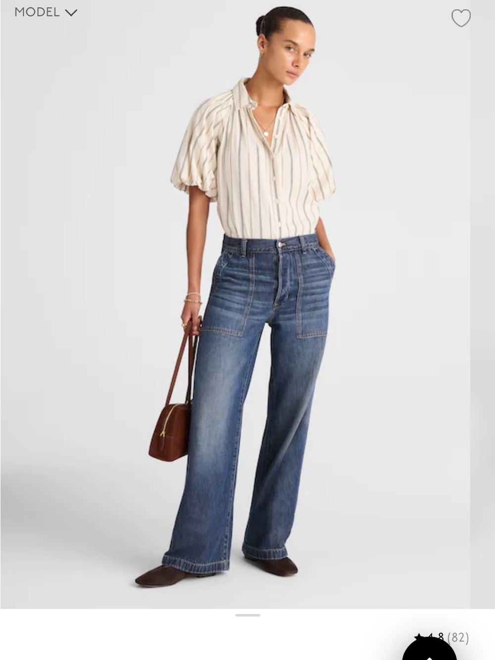 Madewell Low Slung Baggy Jean in Airy Denim - Picture 2 of 6